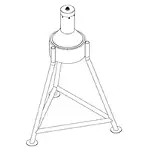 Ludlum Model 44-213 Ground Stand
